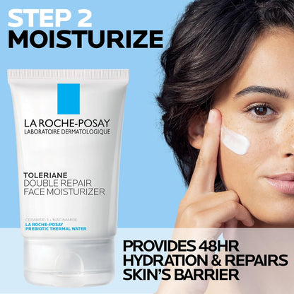 La Roche-Posay Toleriane Double Repair Face Moisturizer, Daily Moisturizer Face Cream with Ceramide & Niacinamide for All Skin Types, Immediate Comfort & Long Lasting Hydration, Fragrance Free